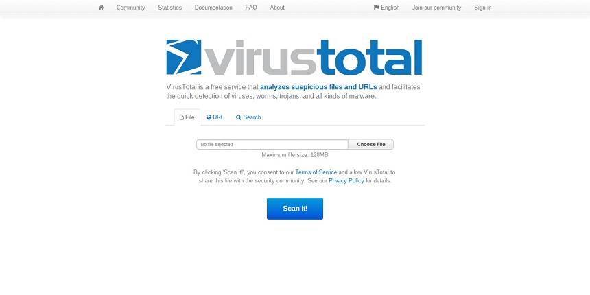 virus total verificar firmware